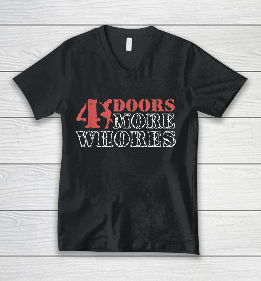 4 Four Doors More Whores Vintage Unisex V-Neck T-Shirt