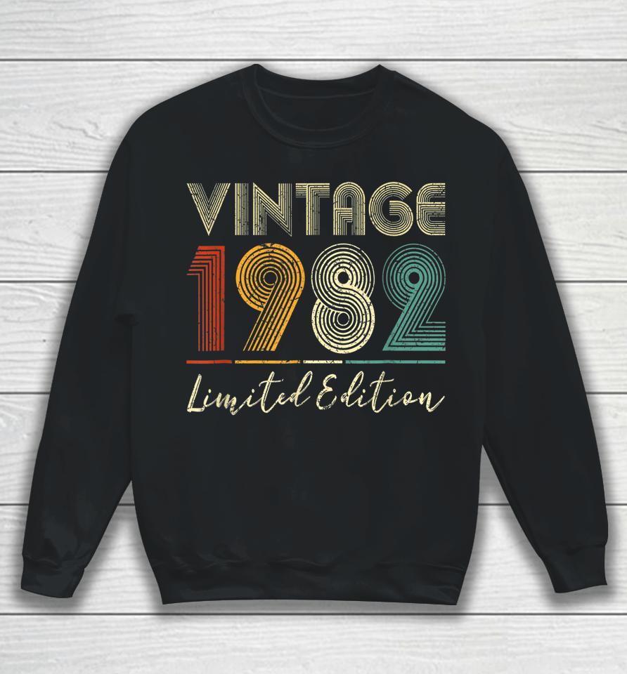 40 Year Old Gifts Vintage 1982 Limited Edition 40Th Birthday Sweatshirt
