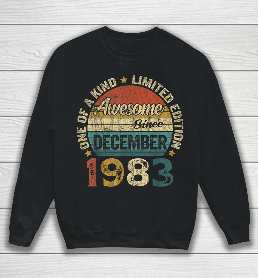 40 Years Old December 1983 Vintage 40Th Birthday Gifts Sweatshirt