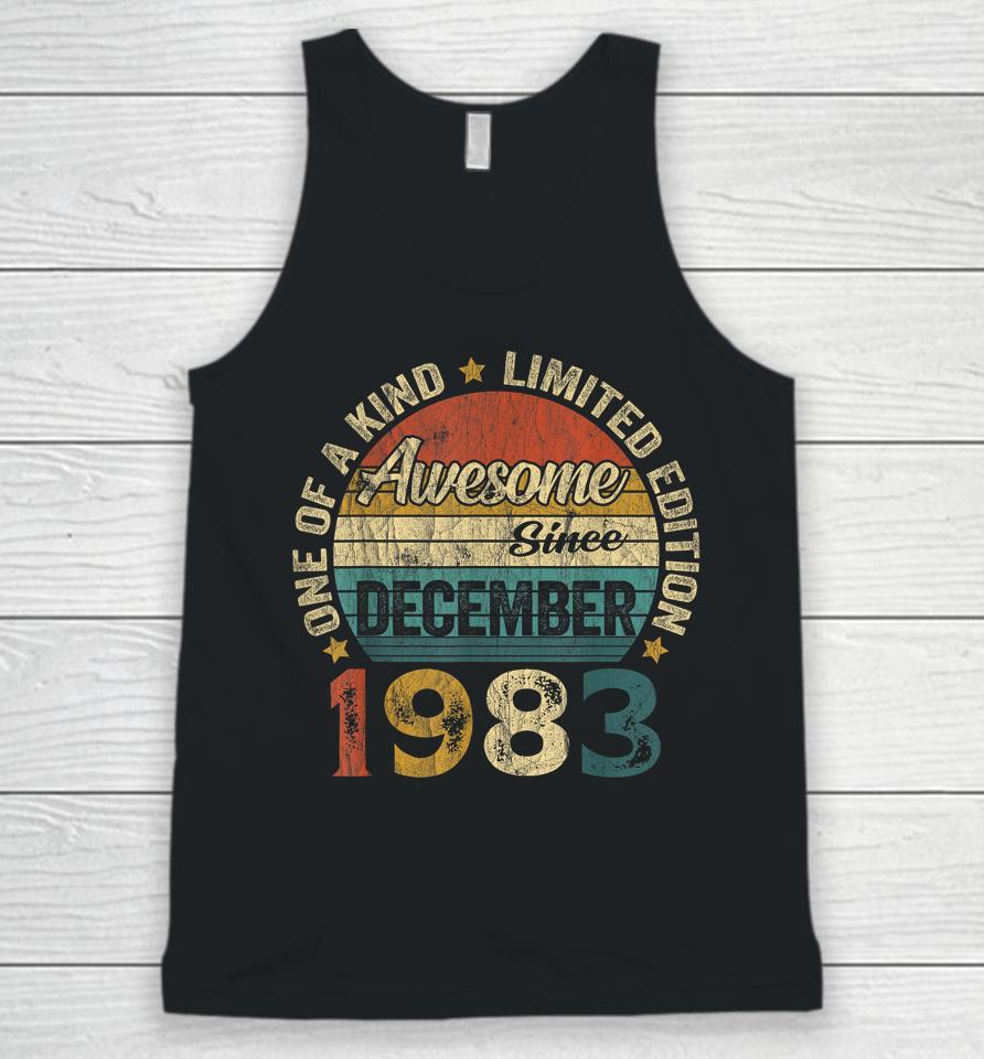 40 Years Old December 1983 Vintage 40Th Birthday Gifts Unisex Tank Top