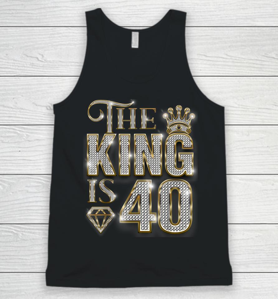 40Th Birthday Decorations 1983 Birthday The King Is 40 Unisex Tank Top