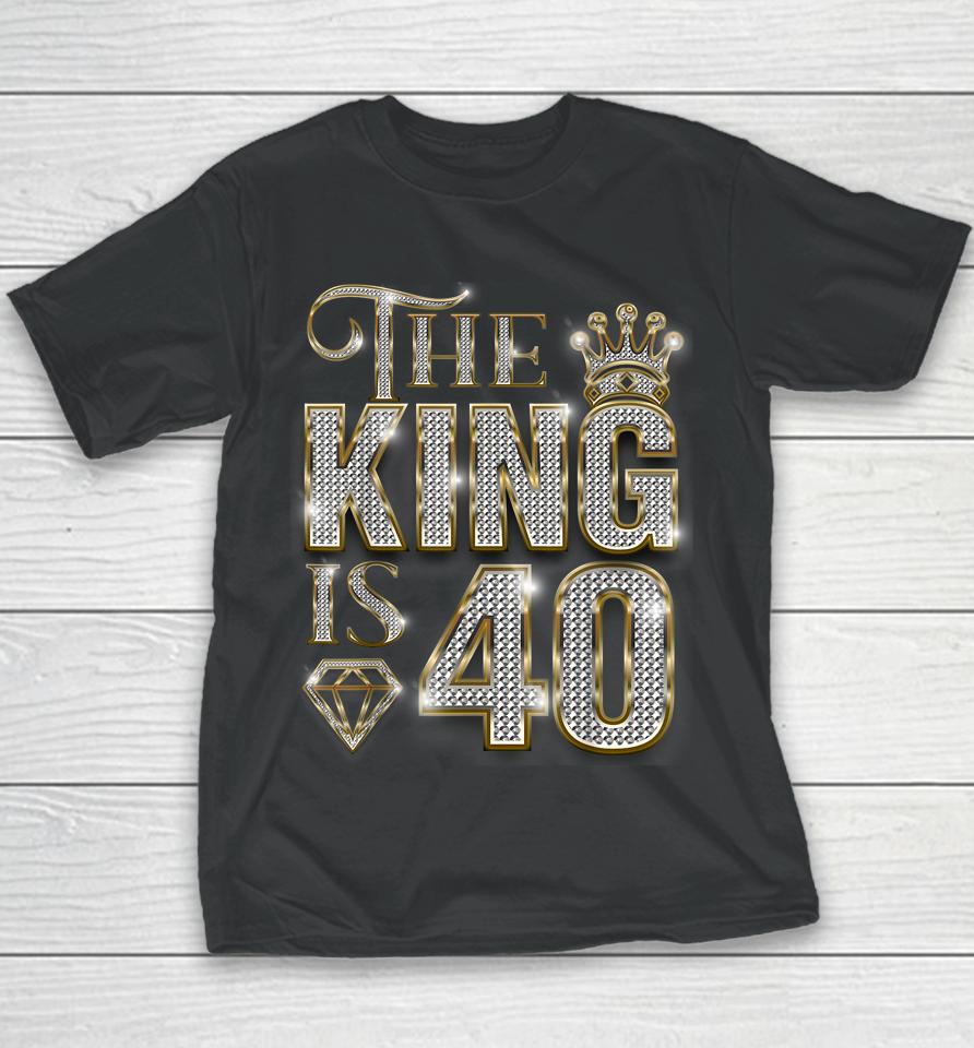 40Th Birthday Decorations 1983 Birthday The King Is 40 Youth T-Shirt