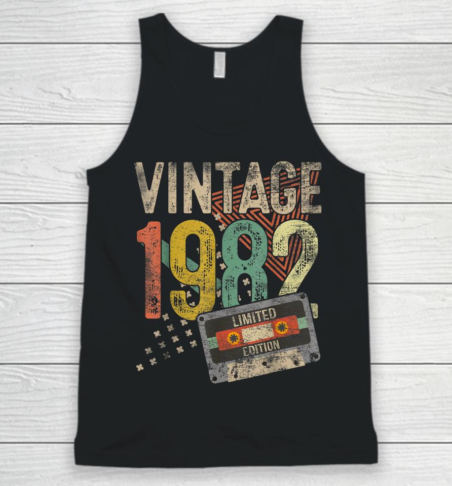 40Th Birthday Gifts Vintage 1982 Limited Edition 40 Year Old Unisex Tank Top