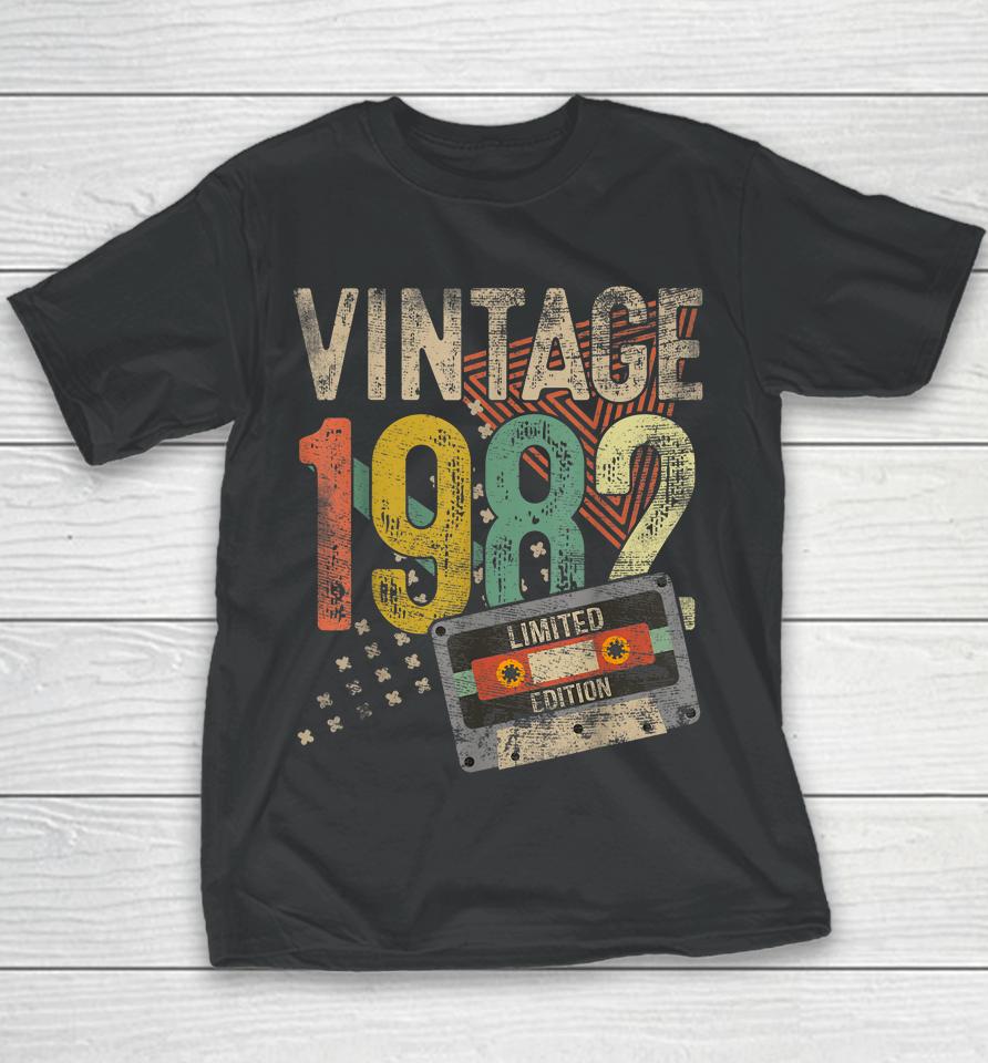 40Th Birthday Gifts Vintage 1982 Limited Edition 40 Year Old Youth T-Shirt