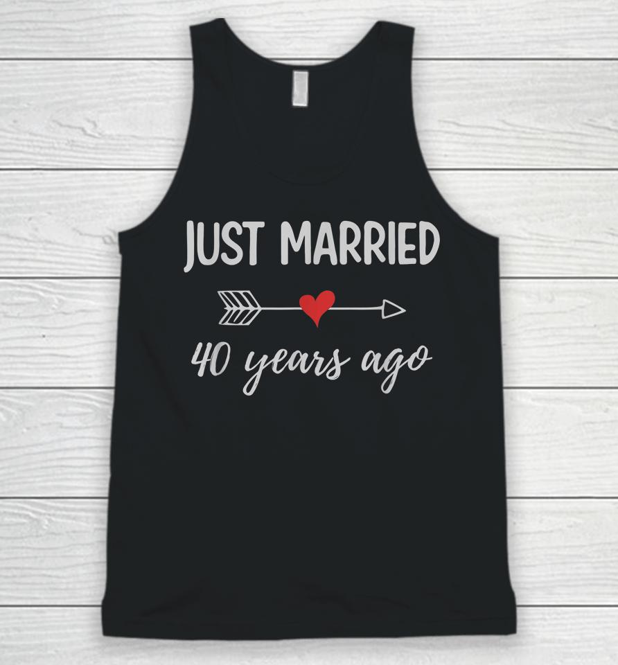 40Th Wedding Anniversary Couple Just Married 40 Years Ago Unisex Tank Top