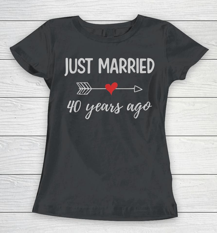 40Th Wedding Anniversary Couple Just Married 40 Years Ago Women T-Shirt