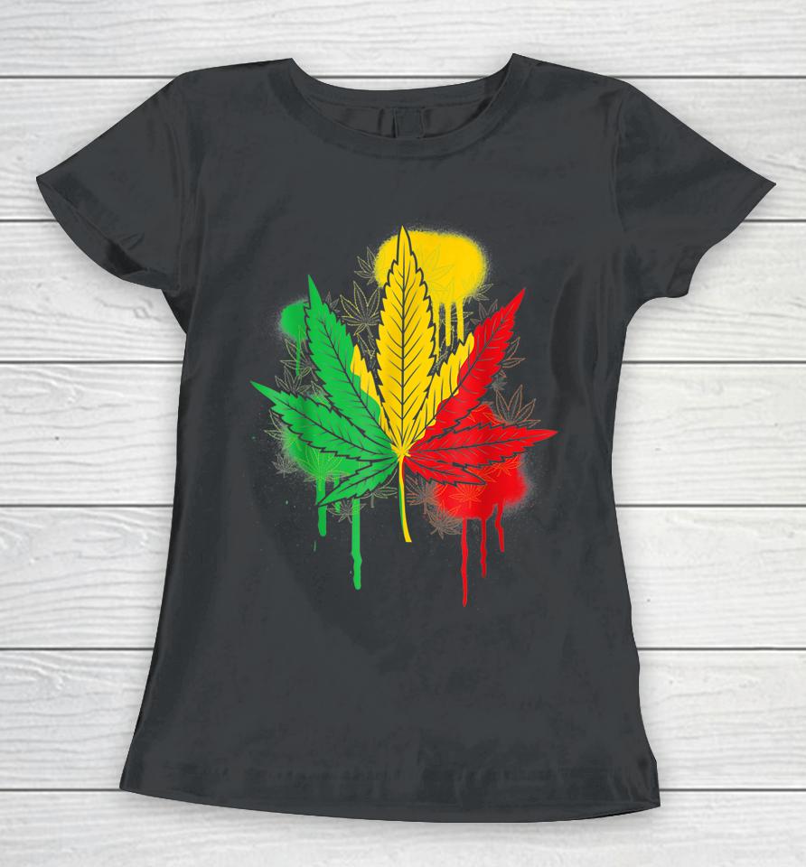 420 Day Marijuana Weed Cannabis Leaf Women T-Shirt
