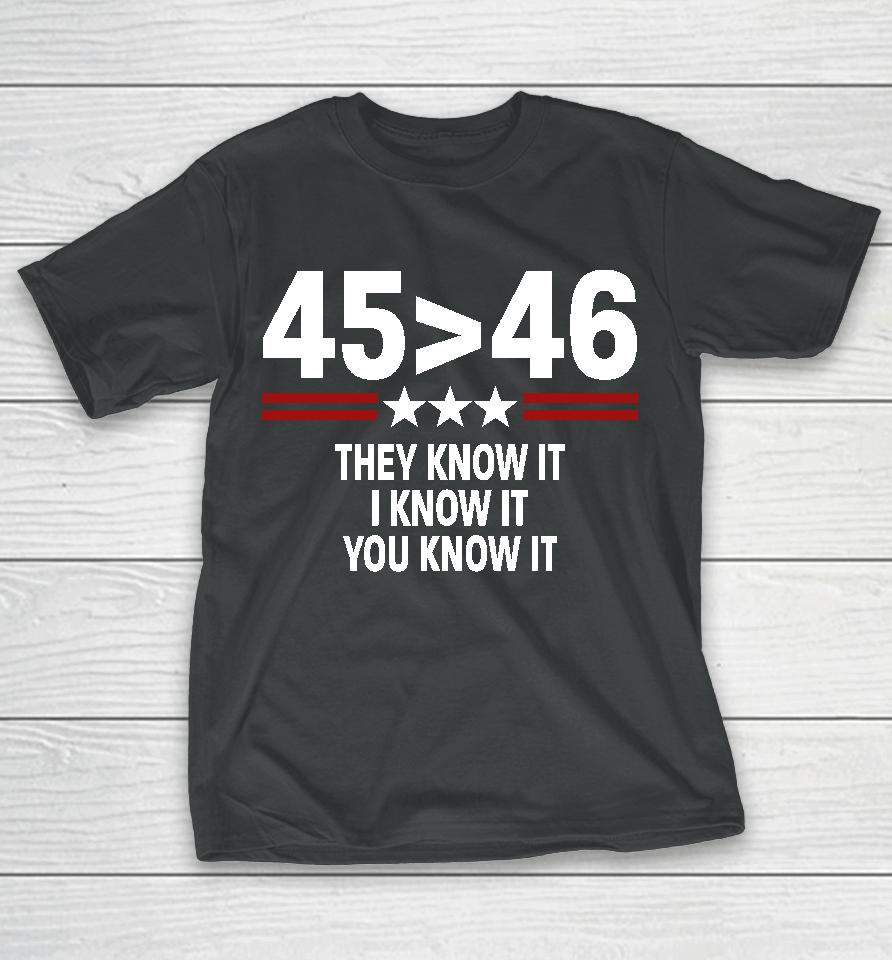 45 46 They Know It I Know It You Know It T-Shirt