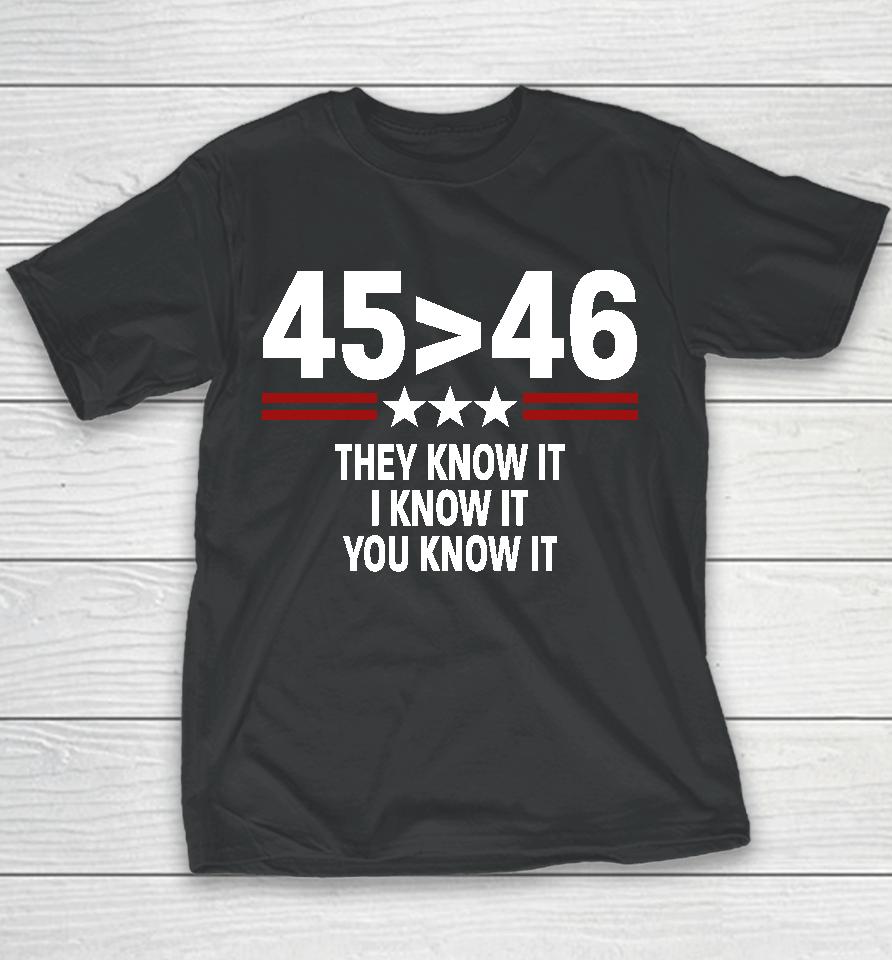 45 46 They Know It I Know It You Know It Youth T-Shirt