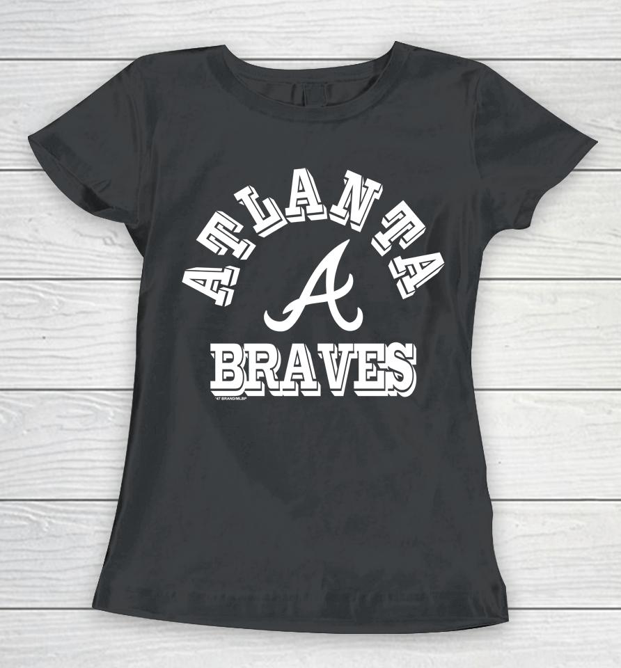 47 Brand Atlanta Braves Fieldhouse Scoop Women T-Shirt