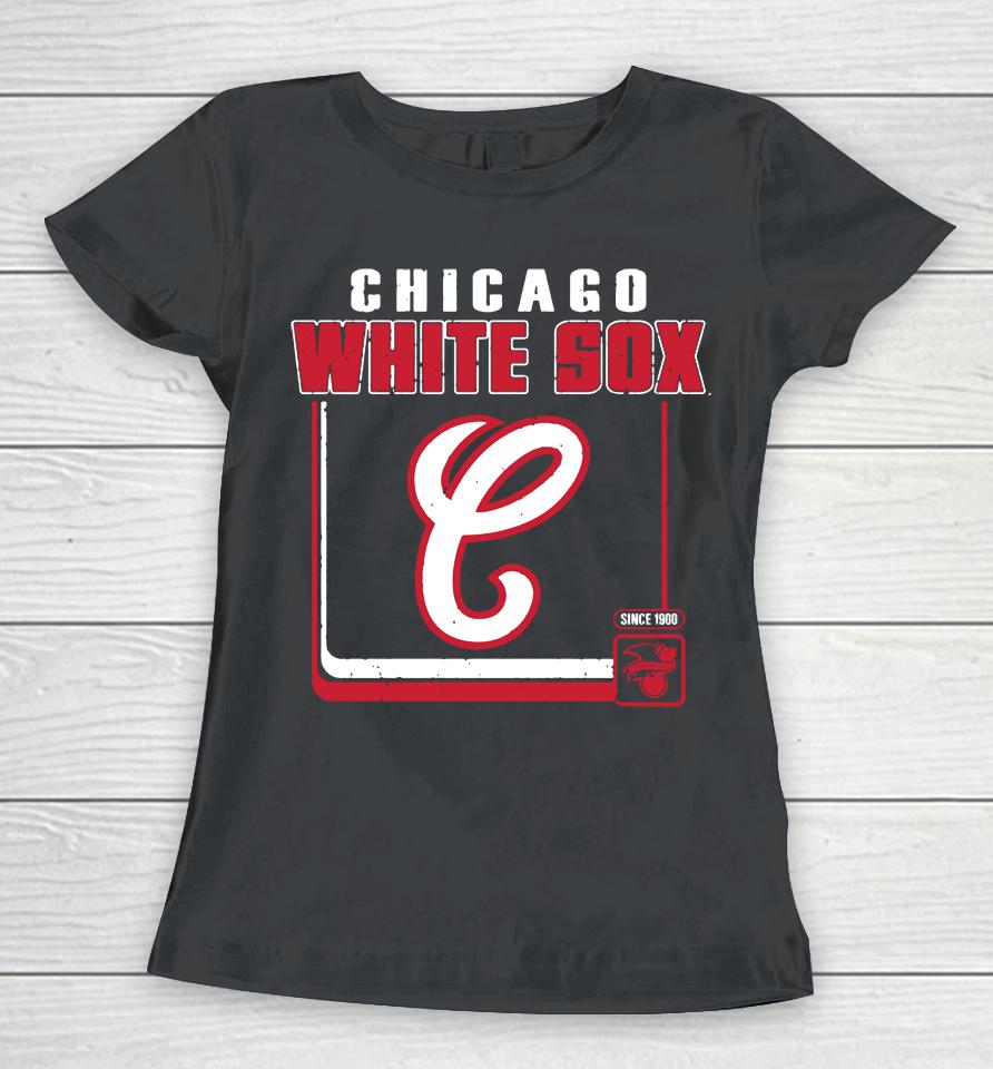 47 Chicago White Sox Navy Blue Borderline Franklin Women T-Shirt