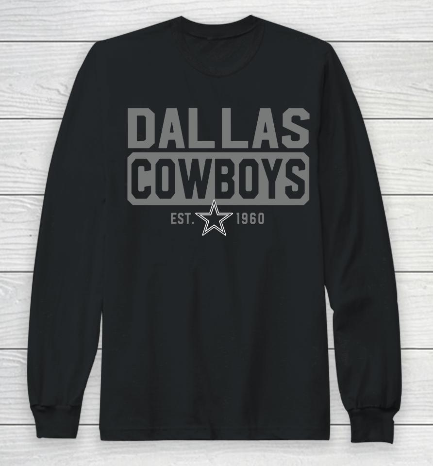 47 Men's Dallas Cowboys Box Out Fleece Headline Est 1960 Long Sleeve T-Shirt