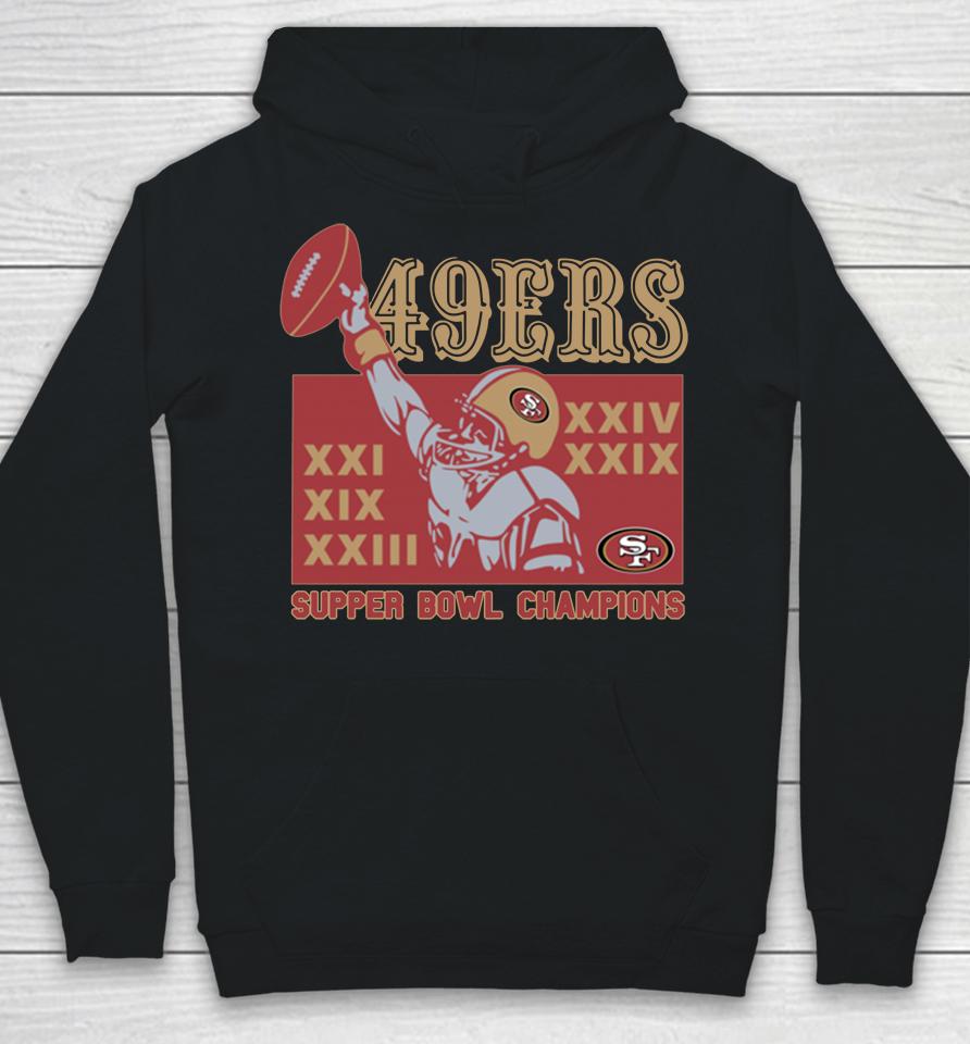 49Ers 5 Time Super Bowl Champions Hoodie