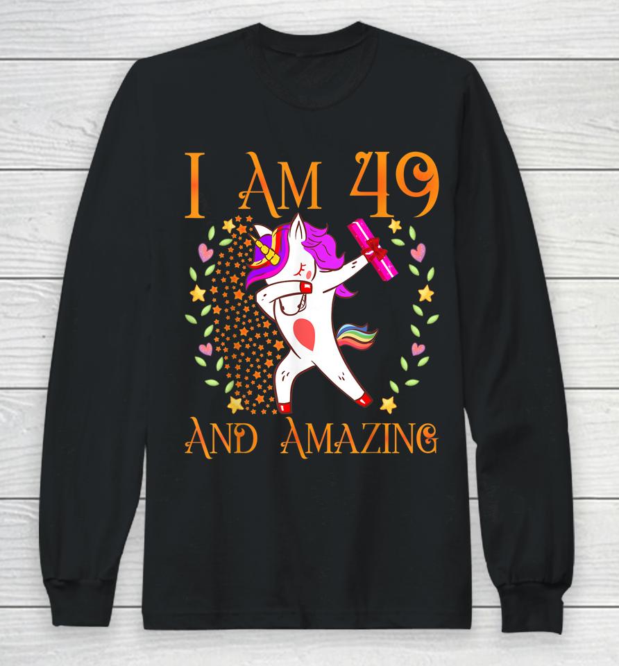 49Th Birthday Shirt For Women Daughter Woman Her 49 Year Old Long Sleeve T-Shirt