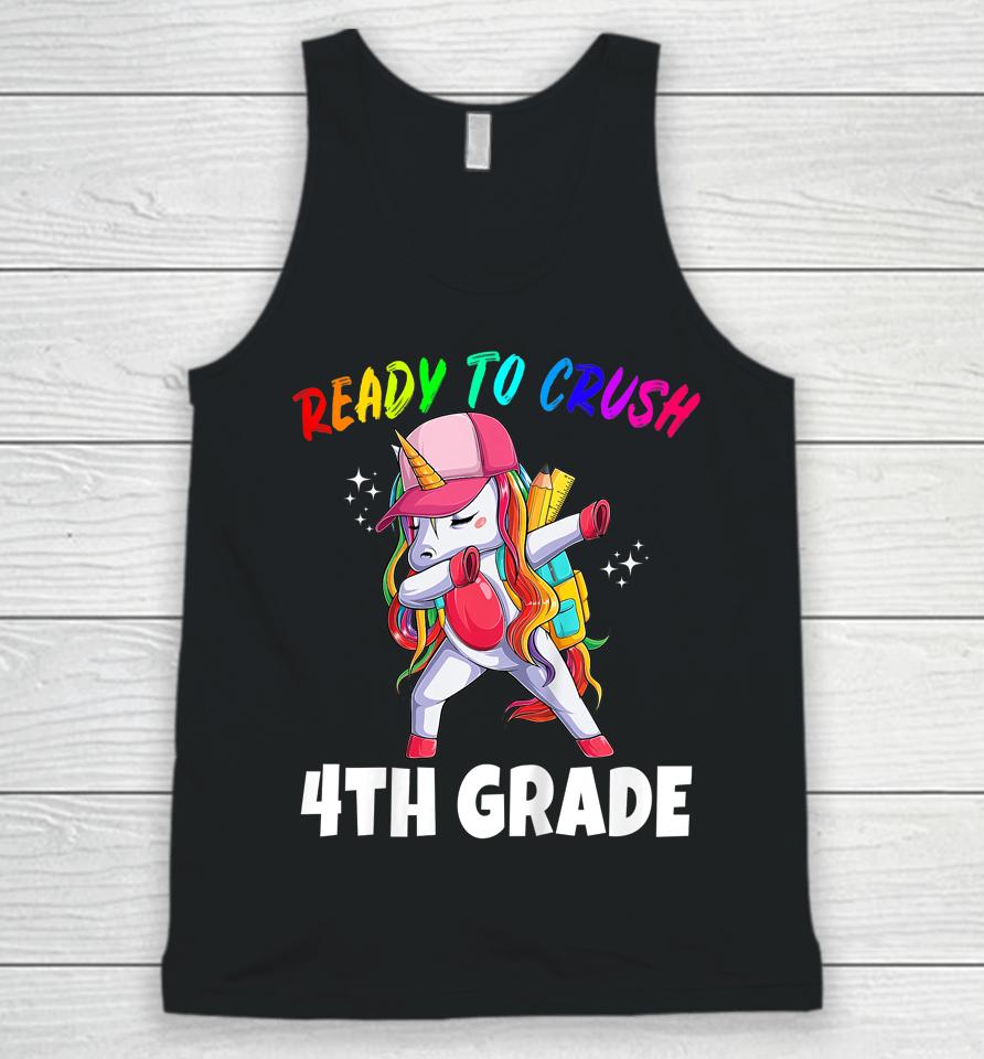 4Th Grade Unicorn First Day Of School Gift Girls Rainbow Unisex Tank Top