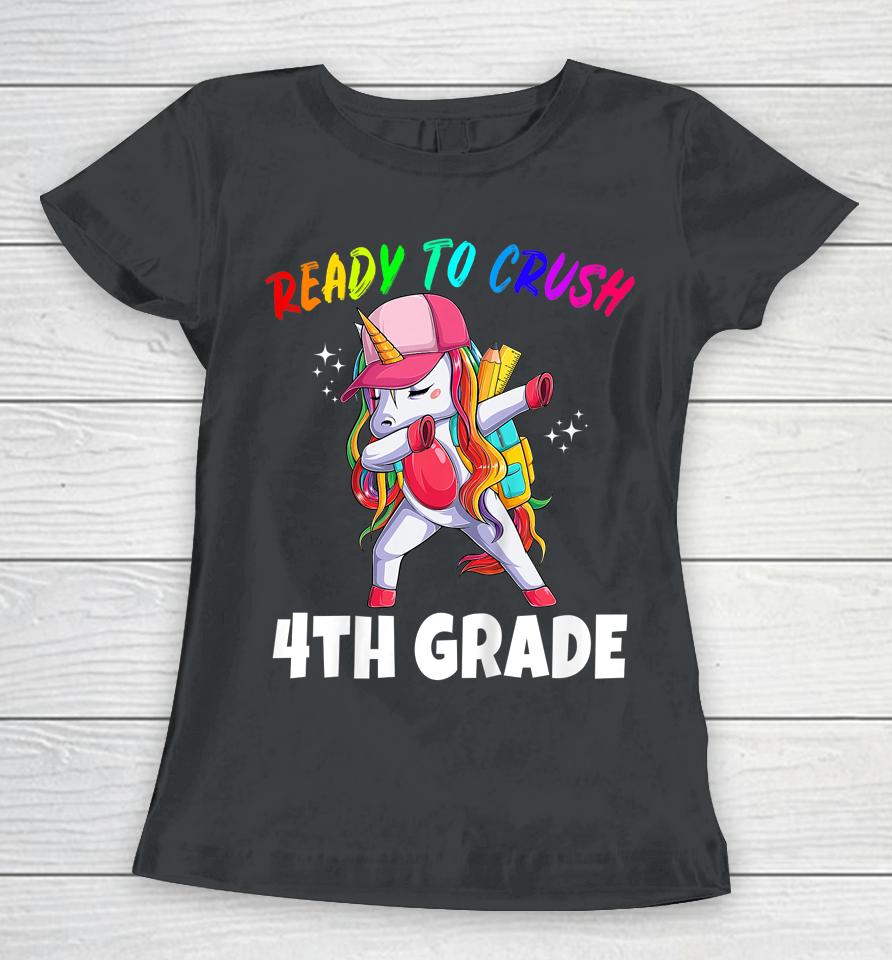 4Th Grade Unicorn First Day Of School Gift Girls Rainbow Women T-Shirt