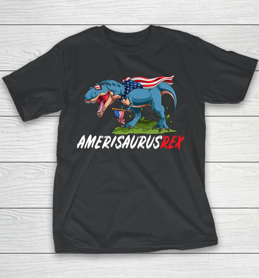 4Th July T Rex America Dinosaur Independence Day Patriot Usa Youth T-Shirt