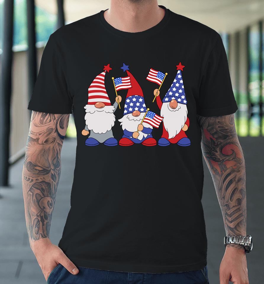4Th Of July 2022 Patriotic Gnomes Funny American Usa Premium T-Shirt