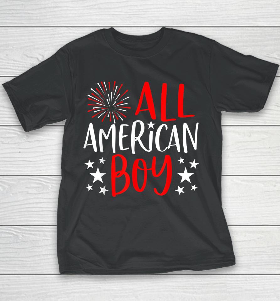 4Th Of July All American Boy Youth T-Shirt