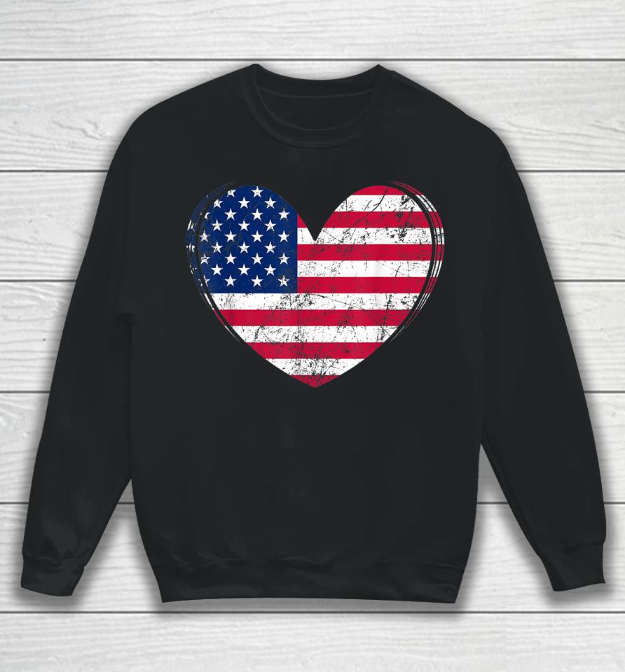 4Th Of July American Flag Patriotic Sweatshirt