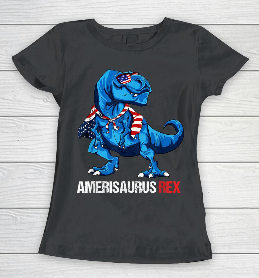 4Th Of July Amerisaurus Rex Funny Dinosaur Gifts Women T-Shirt