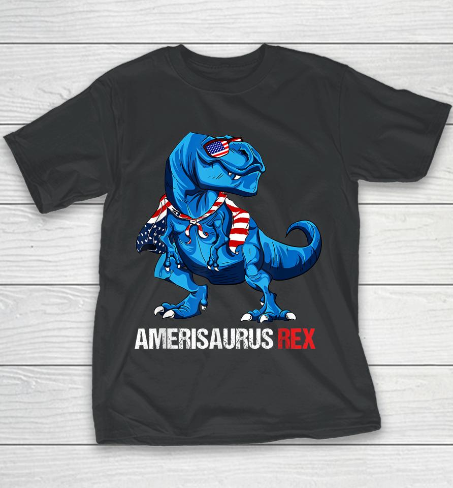 4Th Of July Amerisaurus Rex Funny Dinosaur Gifts Youth T-Shirt