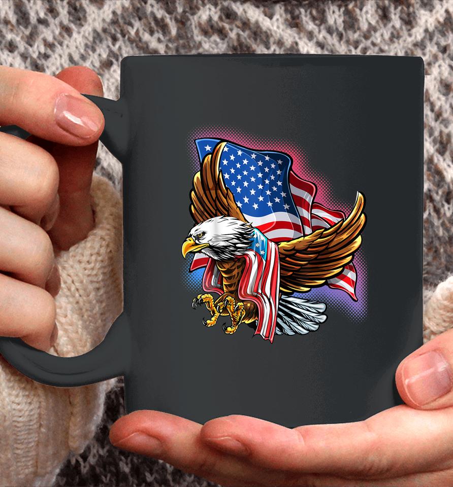4Th Of July Bald Eagle Patriotic Stars Stripes American Flag Coffee Mug