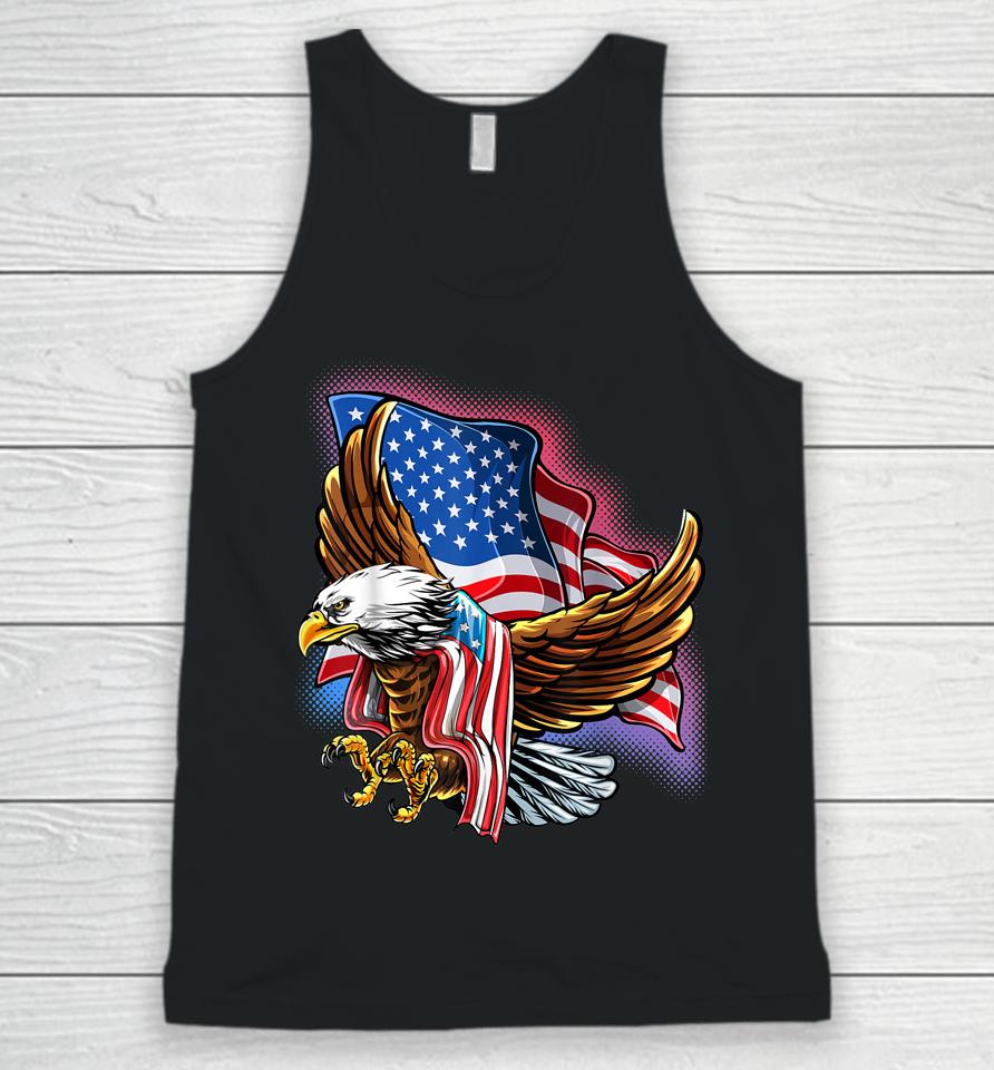 4Th Of July Bald Eagle Patriotic Stars Stripes American Flag Unisex Tank Top