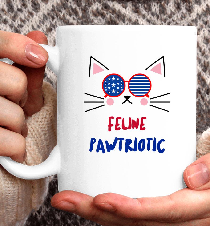 4Th Of July Cat Independence Day Patriot Usa For Cat Lover Coffee Mug