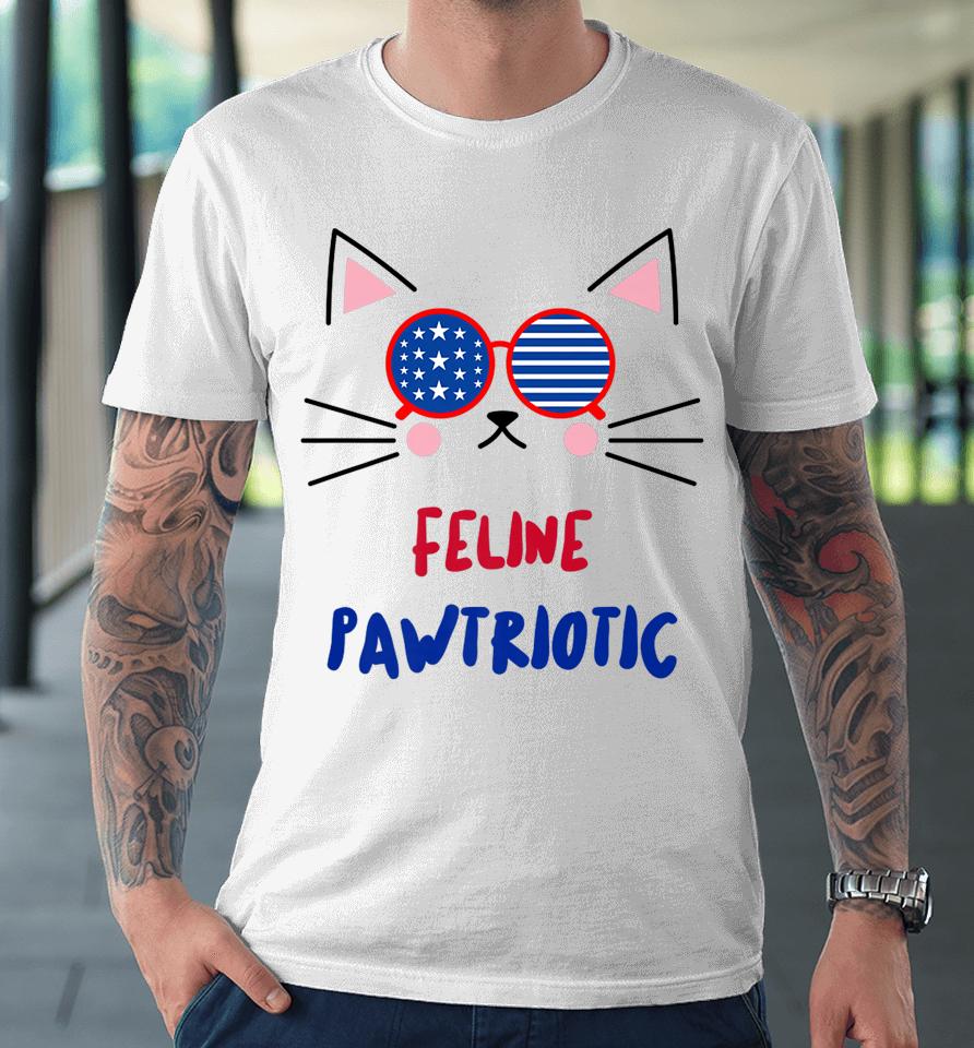 4Th Of July Cat Independence Day Patriot Usa For Cat Lover Premium T-Shirt