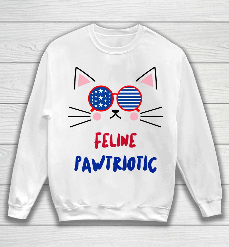 4Th Of July Cat Independence Day Patriot Usa For Cat Lover Sweatshirt