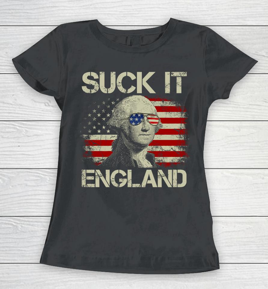 4Th Of July George Sloshington Suck It England Merica Women T-Shirt