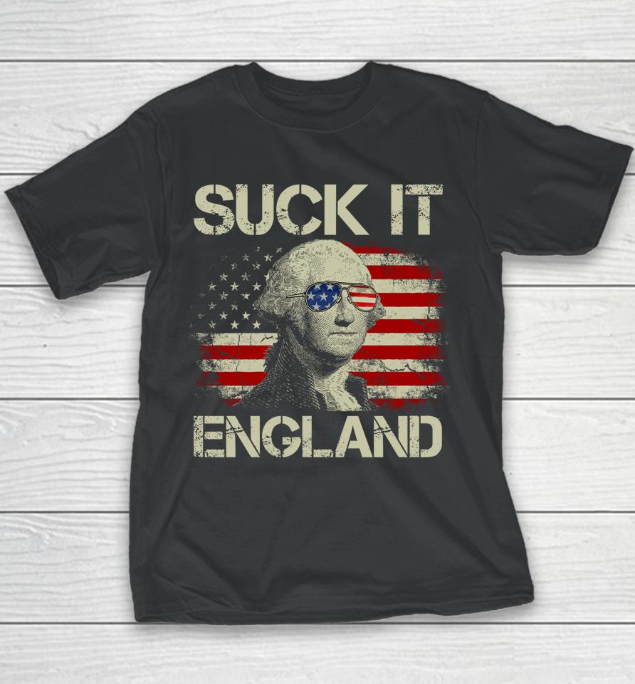 4Th Of July George Sloshington Suck It England Merica Youth T-Shirt