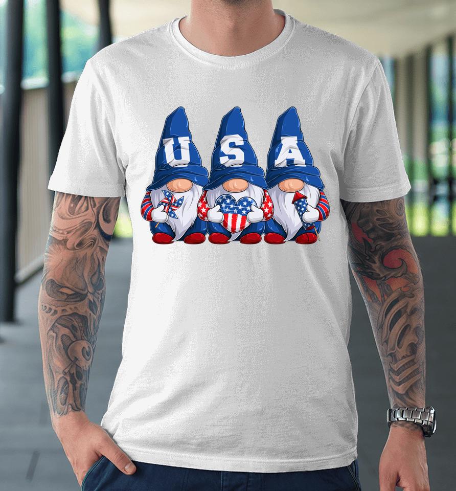 4Th Of July Gnomes America Independence Day Patriot Usa Premium T-Shirt