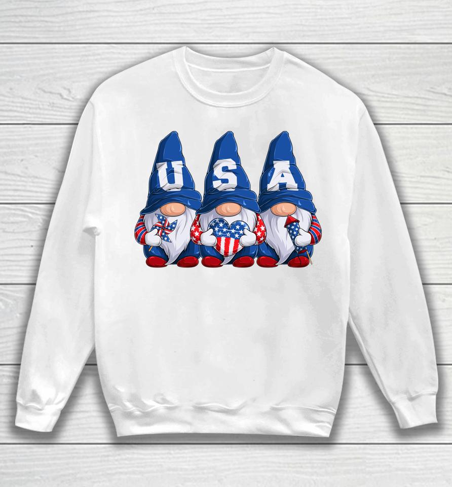 4Th Of July Gnomes America Independence Day Patriot Usa Sweatshirt