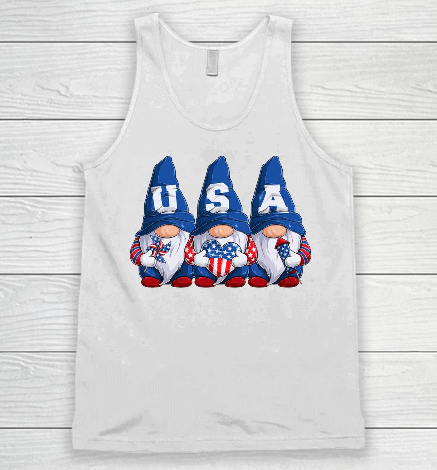 4Th Of July Gnomes America Independence Day Patriot Usa Unisex Tank Top