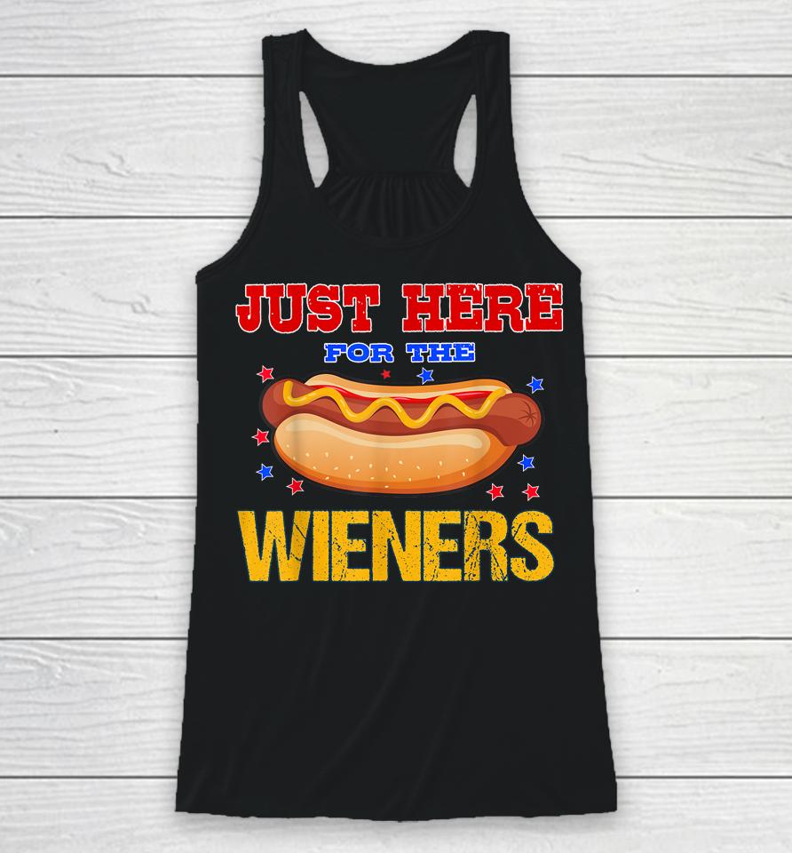 4Th Of July I'm Just Here For The Wieners Racerback Tank