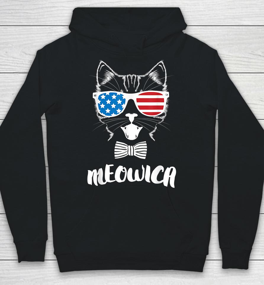4Th Of July Meowica Kitty Cat Hoodie