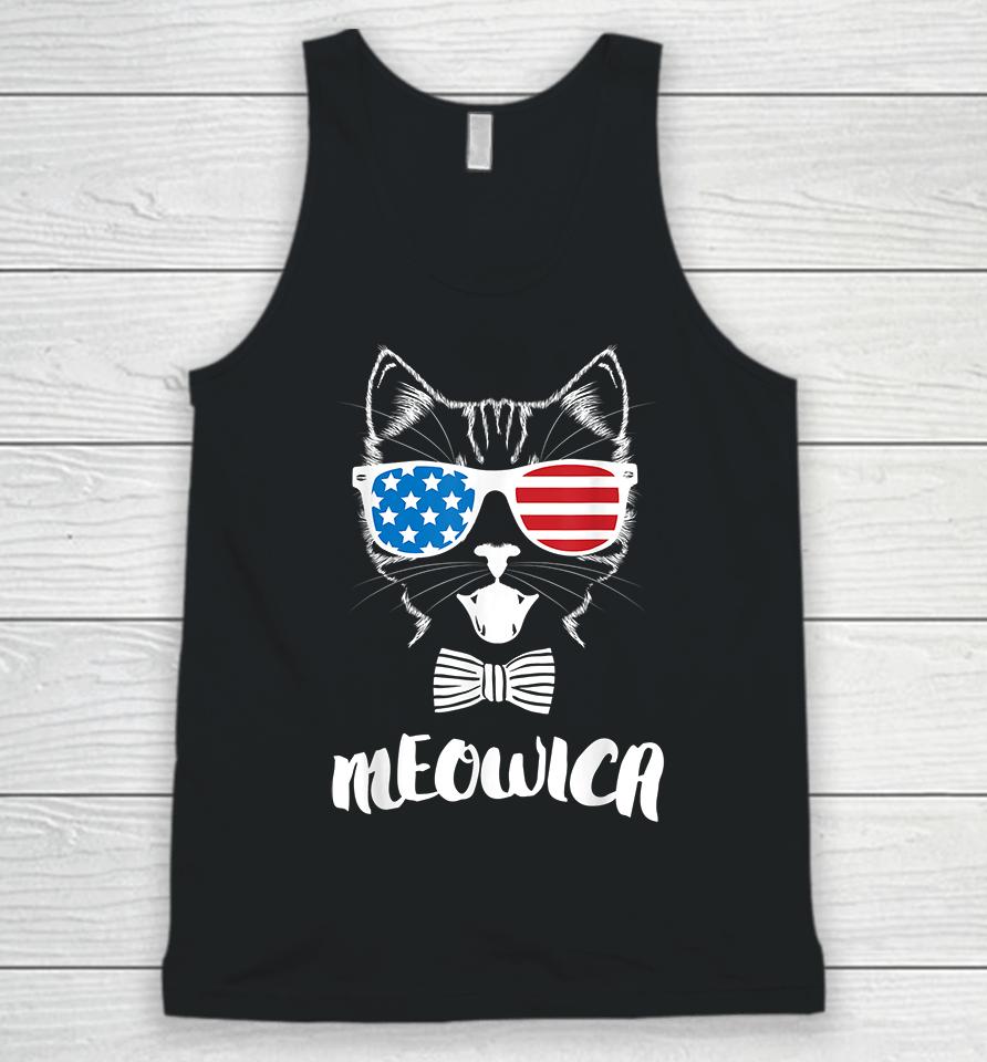 4Th Of July Meowica Kitty Cat Unisex Tank Top