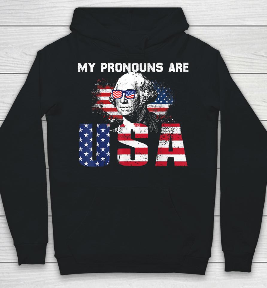 4Th Of July My Pronouns Are Usa Flag Hoodie