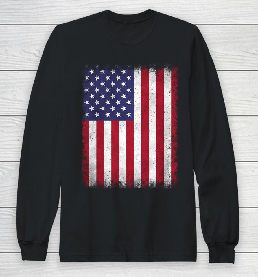 4Th Of July Patriotic Fourth Of July Us American Flag Usa Long Sleeve T-Shirt
