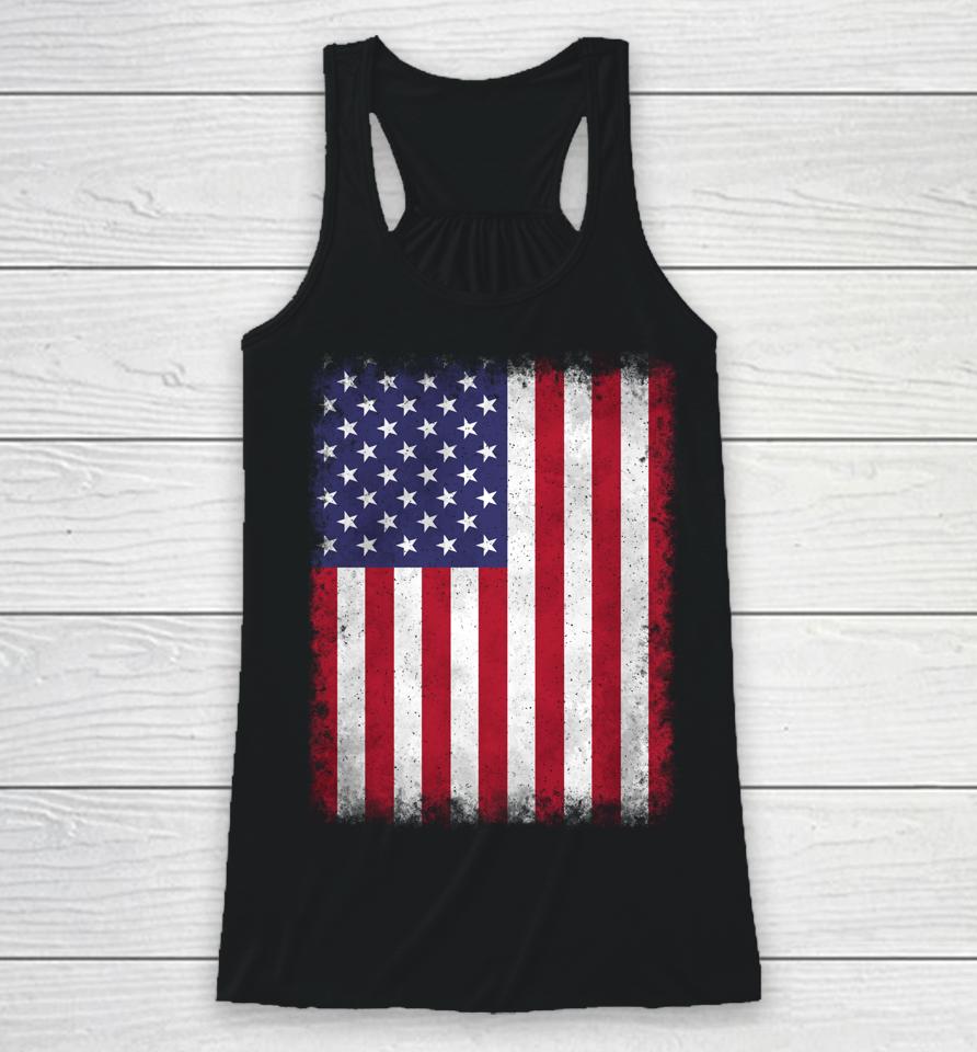 4Th Of July Patriotic Fourth Of July Us American Flag Usa Racerback Tank