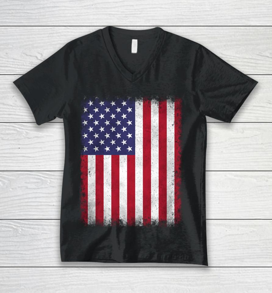 4Th Of July Patriotic Fourth Of July Us American Flag Usa Unisex V-Neck T-Shirt