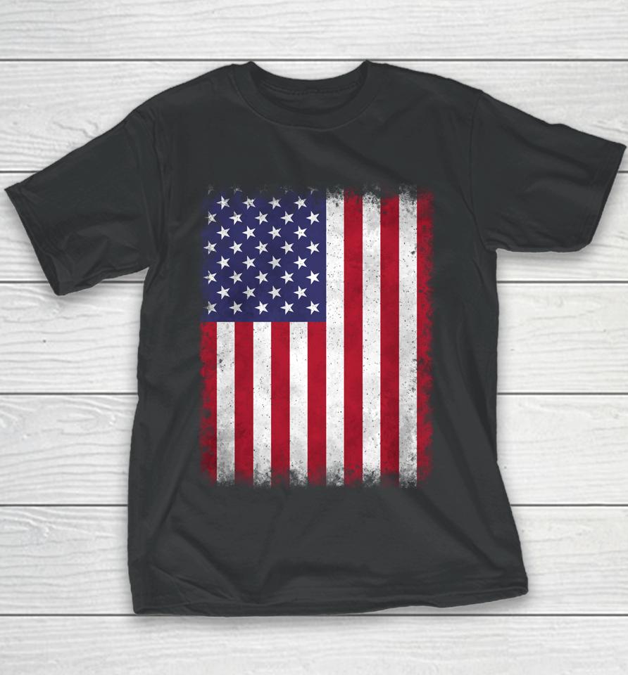 4Th Of July Patriotic Fourth Of July Us American Flag Usa Youth T-Shirt