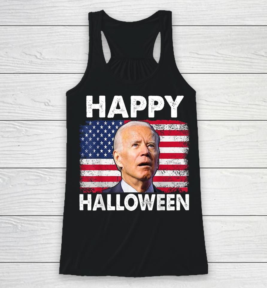 4Th Of July Shirt Happy Halloween Confused 4Th Of July 2023 Racerback Tank