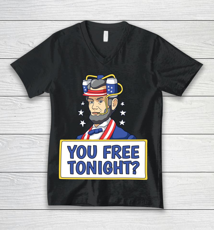 4Th Of July Shirt You Free Tonight Unisex V-Neck T-Shirt