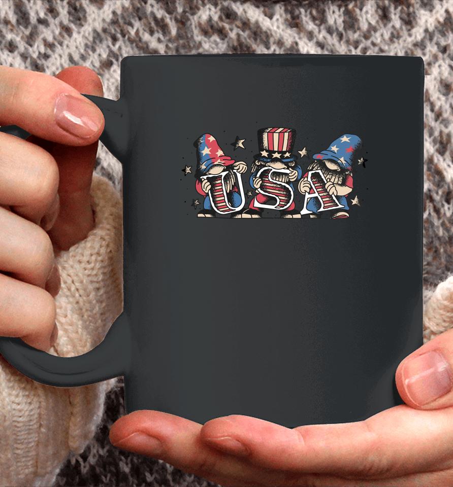 4Th Of July  Women Outfits For Men Patriotic Gnomes Coffee Mug