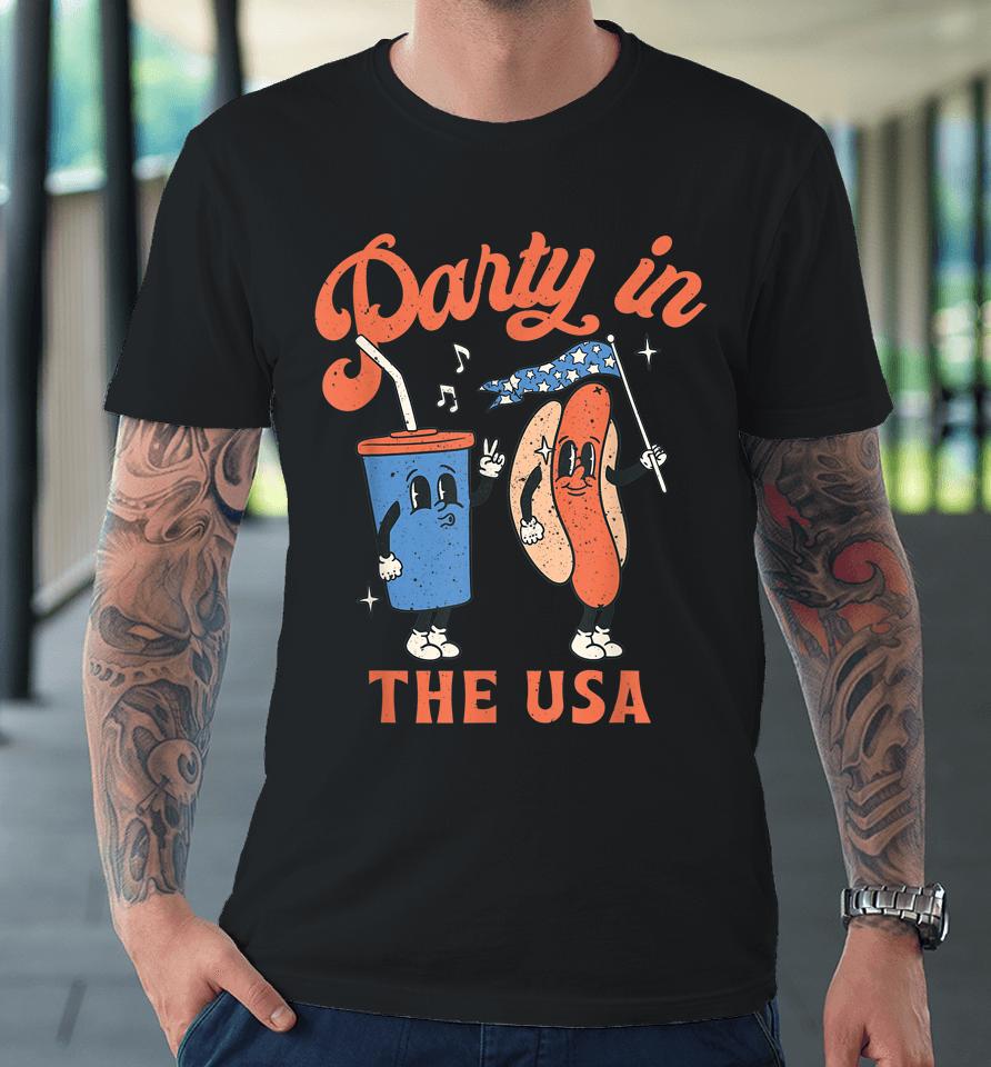4Th Of July T-Shirt For Hotdog Lover Party In The Usa Premium T-Shirt