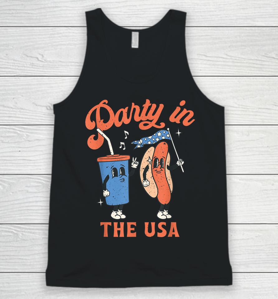 4Th Of July T-Shirt For Hotdog Lover Party In The Usa Unisex Tank Top