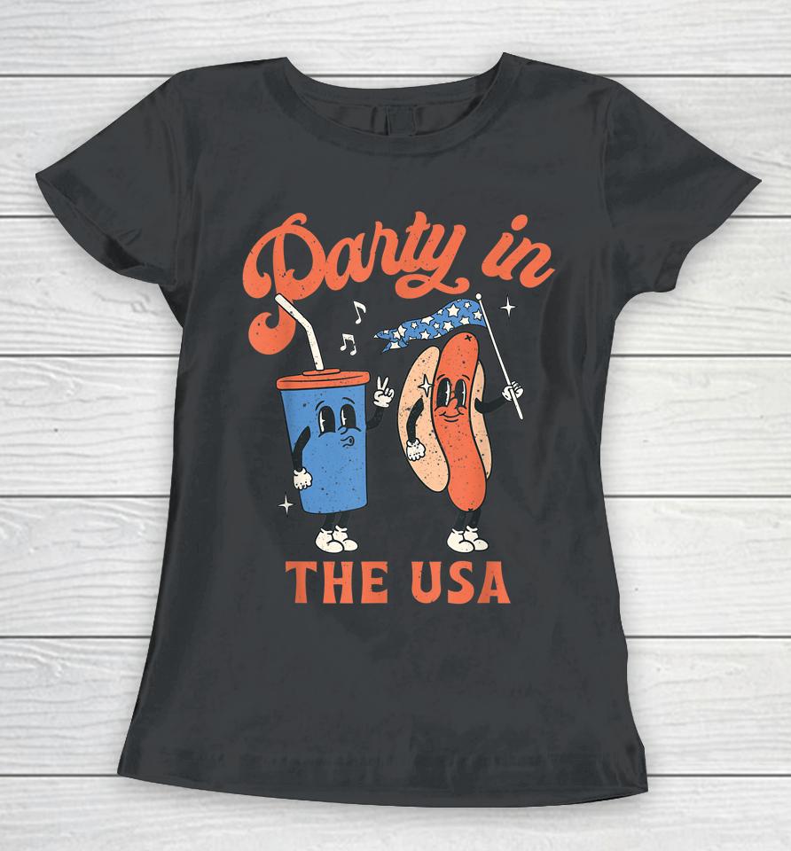 4Th Of July T-Shirt For Hotdog Lover Party In The Usa Women T-Shirt